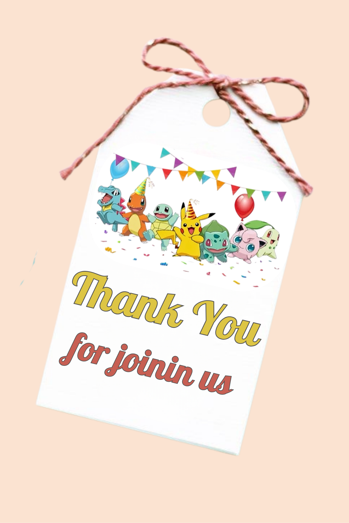 🎁 FREE TAGS INCLUDED! | Editable Pokémon Birthday Invitation Template (Canva)