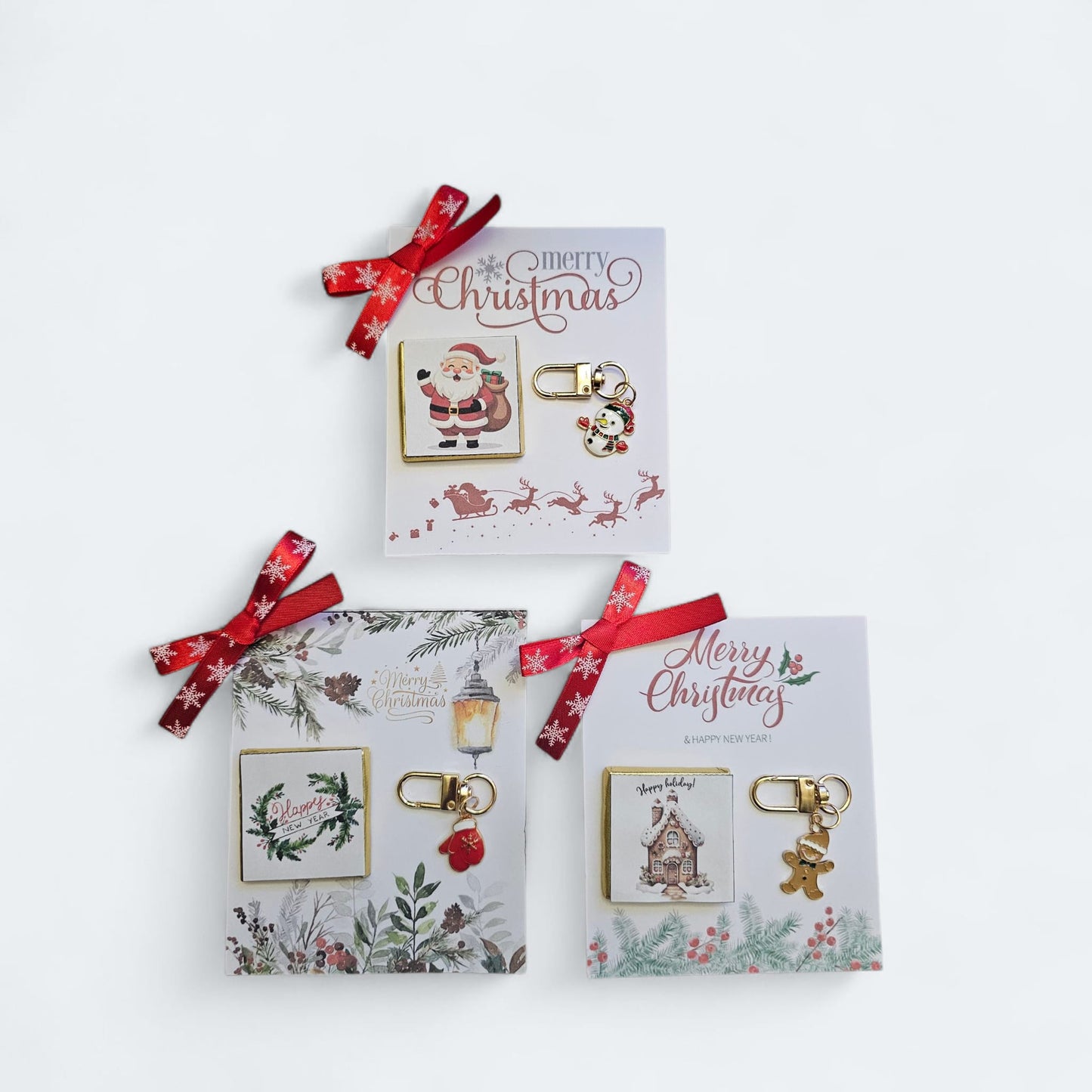 A Festive Surprise: Christmas Chocolate, Keychain & Tag Gift Set
