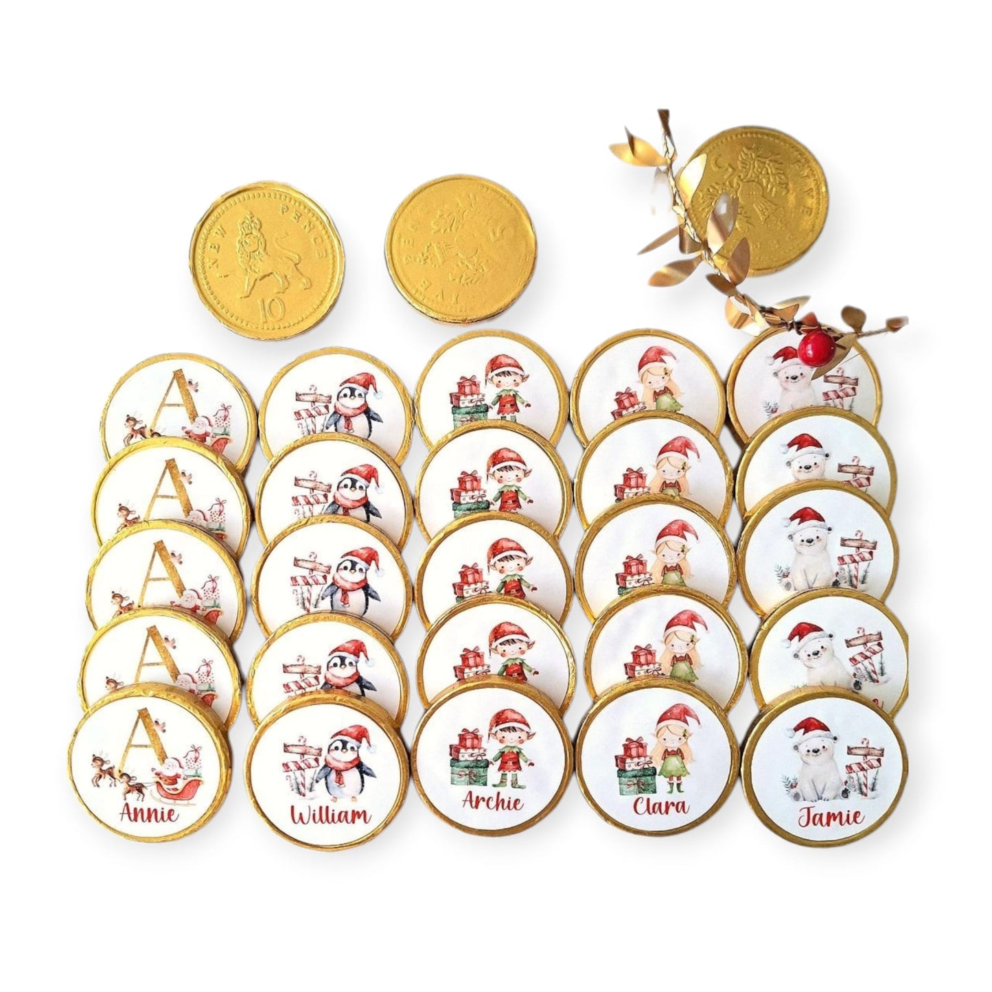Assorted Personalized Christmas Chocolate Set - 3 Pieces