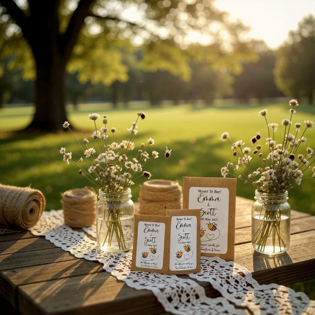 Personalized Bee-Themed Wedding Favours
