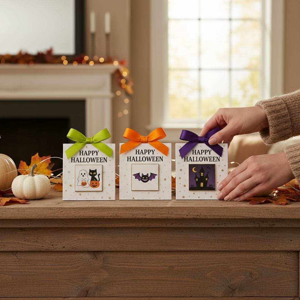 Personalized Halloween Themed Chocolate Cards