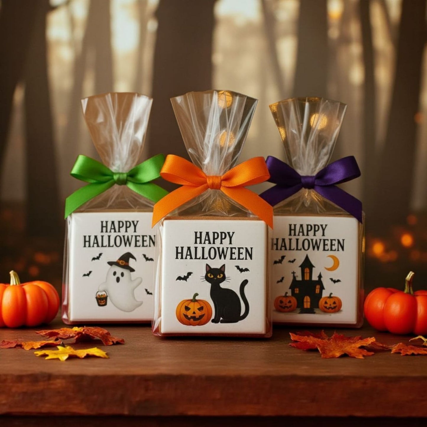 Personalized Halloween Square Chocolates