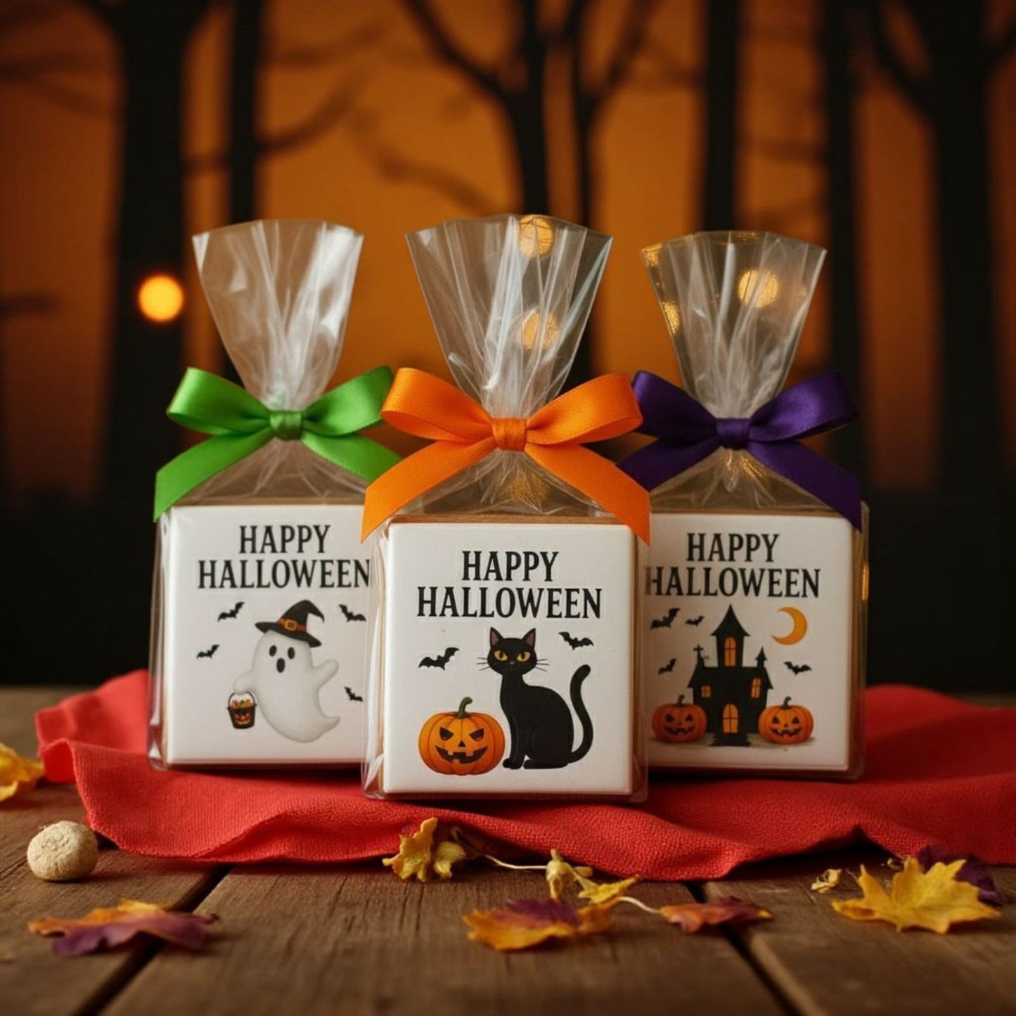 Personalized Halloween Square Chocolates