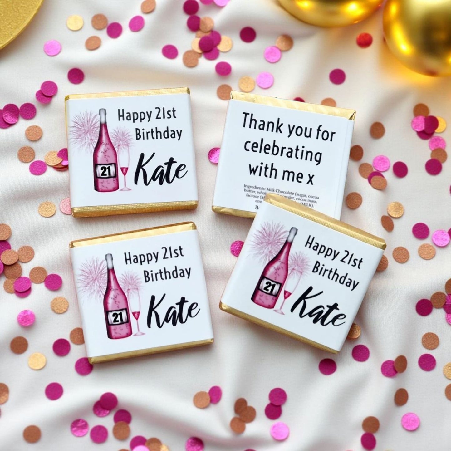 Custom Personalized Square Chocolate Favors
