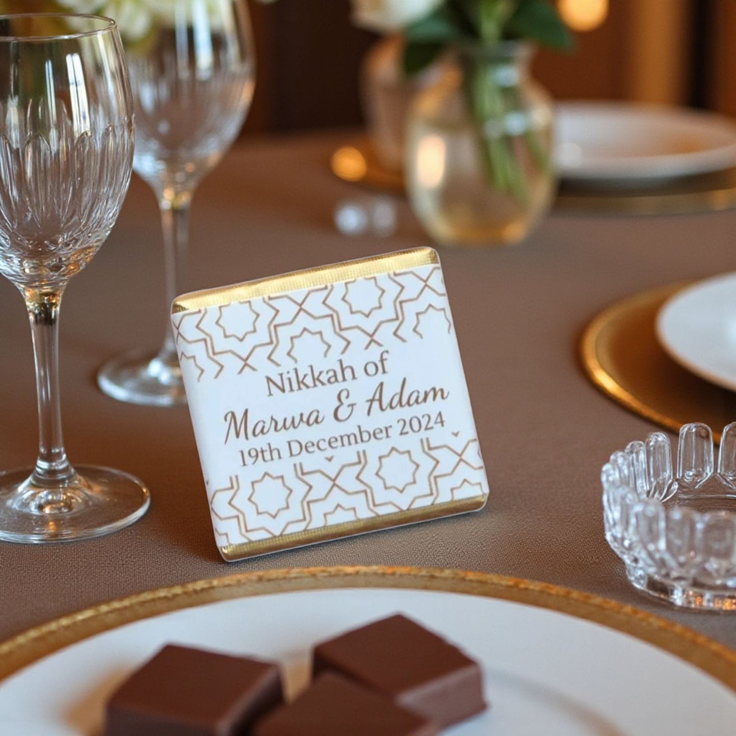 Personalized Nikah & Wedding Chocolate Favor
