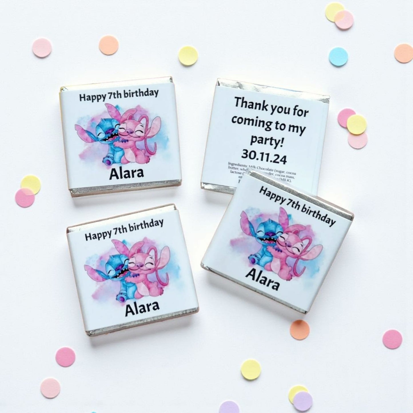 Personalized Lilo & Stitch Themed Birthday Chocolate