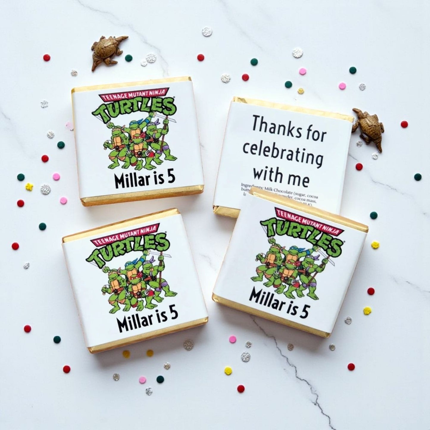 Personalized Teenage Mutant Ninja Turtles Birthday Chocolate