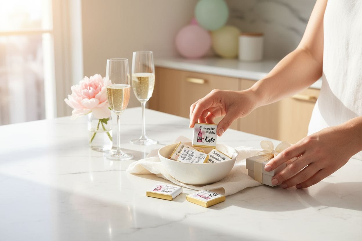Personalized Floral Birthday Chocolate