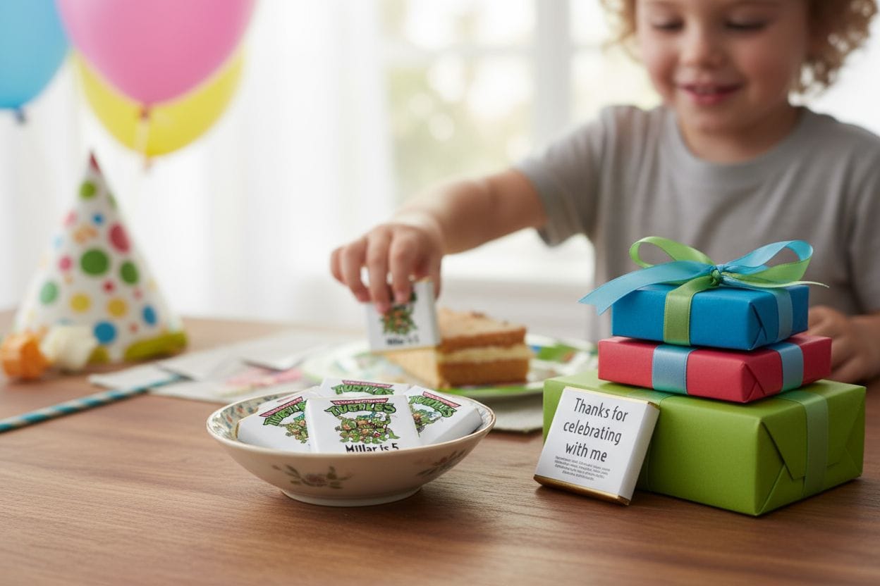 Personalized Mickey Mouse Themed Birthday Chocolates
