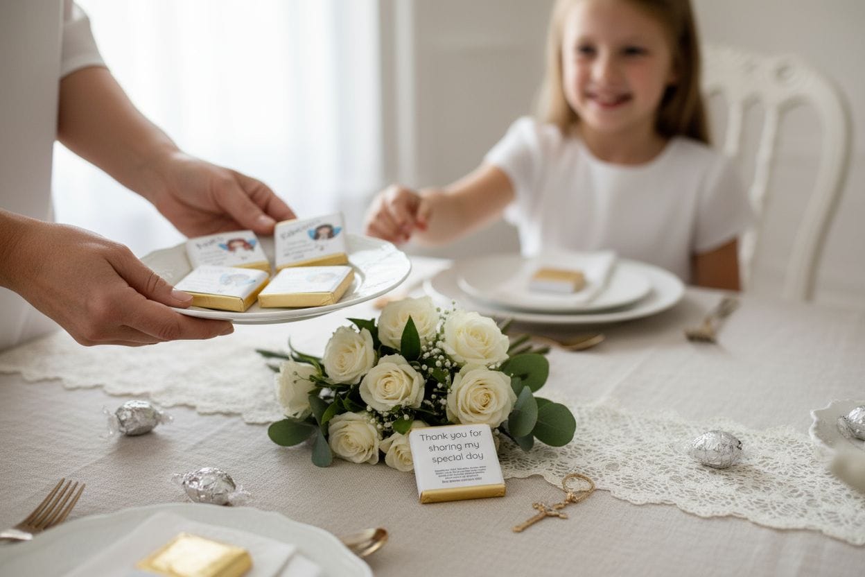 Personalized Sweet Rabbit Themed Christening Chocolate