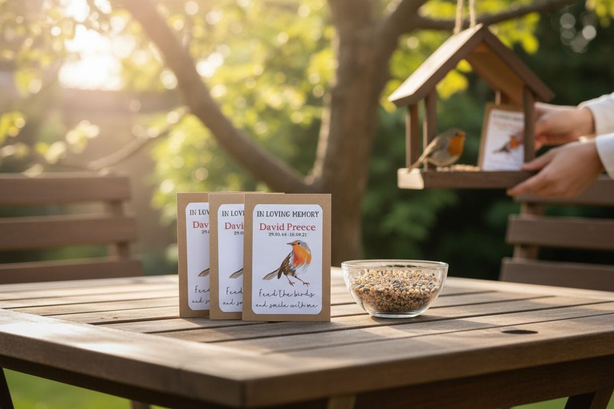 Personalized Memorial Bird Seed Favours