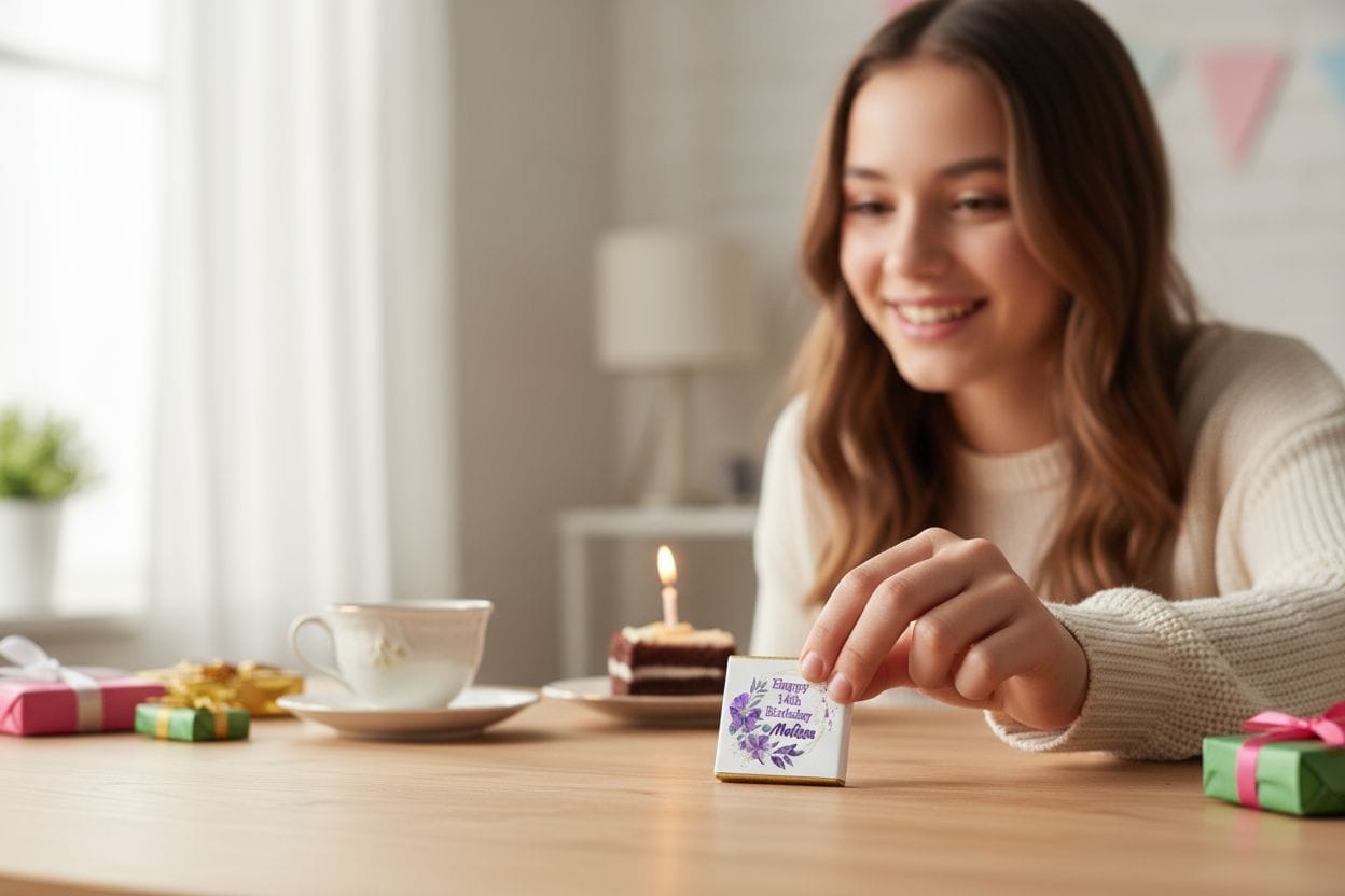 Personalized Lavender Floral Celebration Milk Chocolate