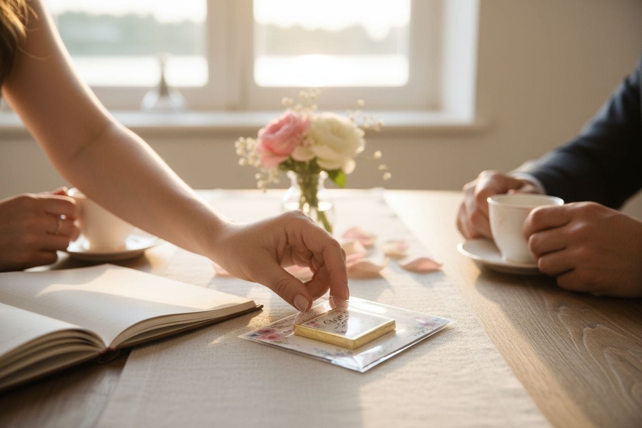 Personalized "Magic of Love" Floral Card and Chocolate