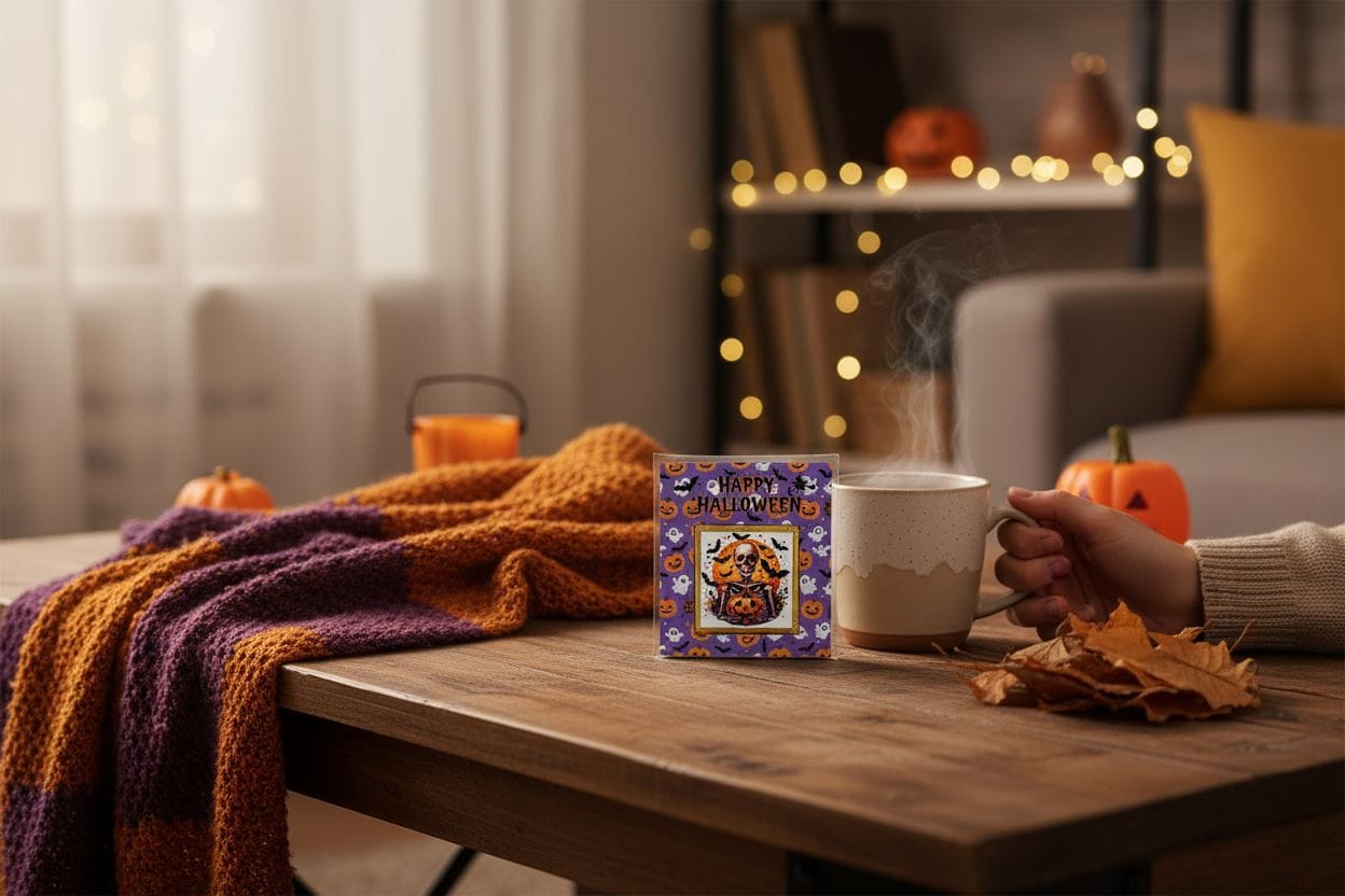 Personalized "Spooky Sweet" Halloween Card and Chocolate