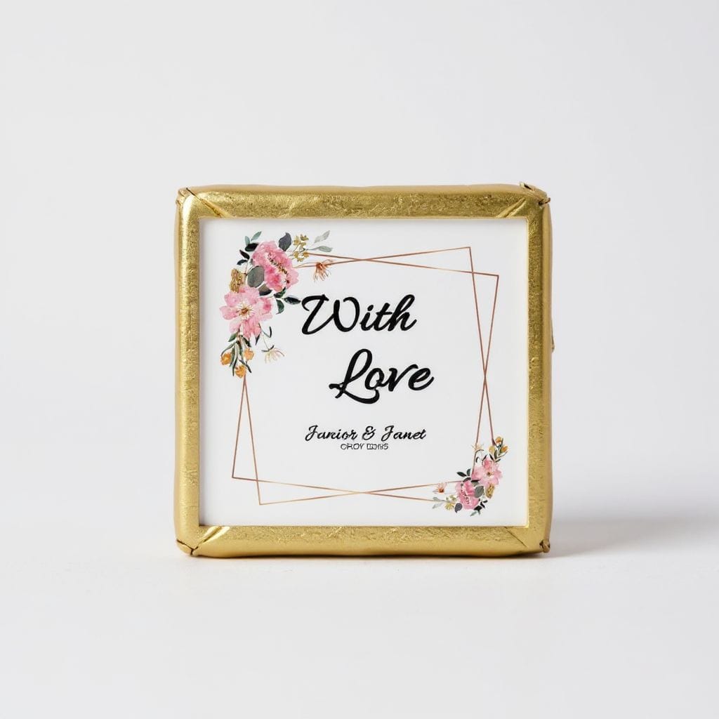 Personalized "Modern Bloom" Floral Card and Chocolate