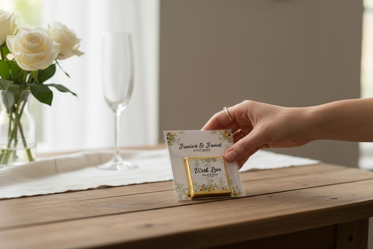 Personalized "Sunny Day" Sunflower Card and Chocolate