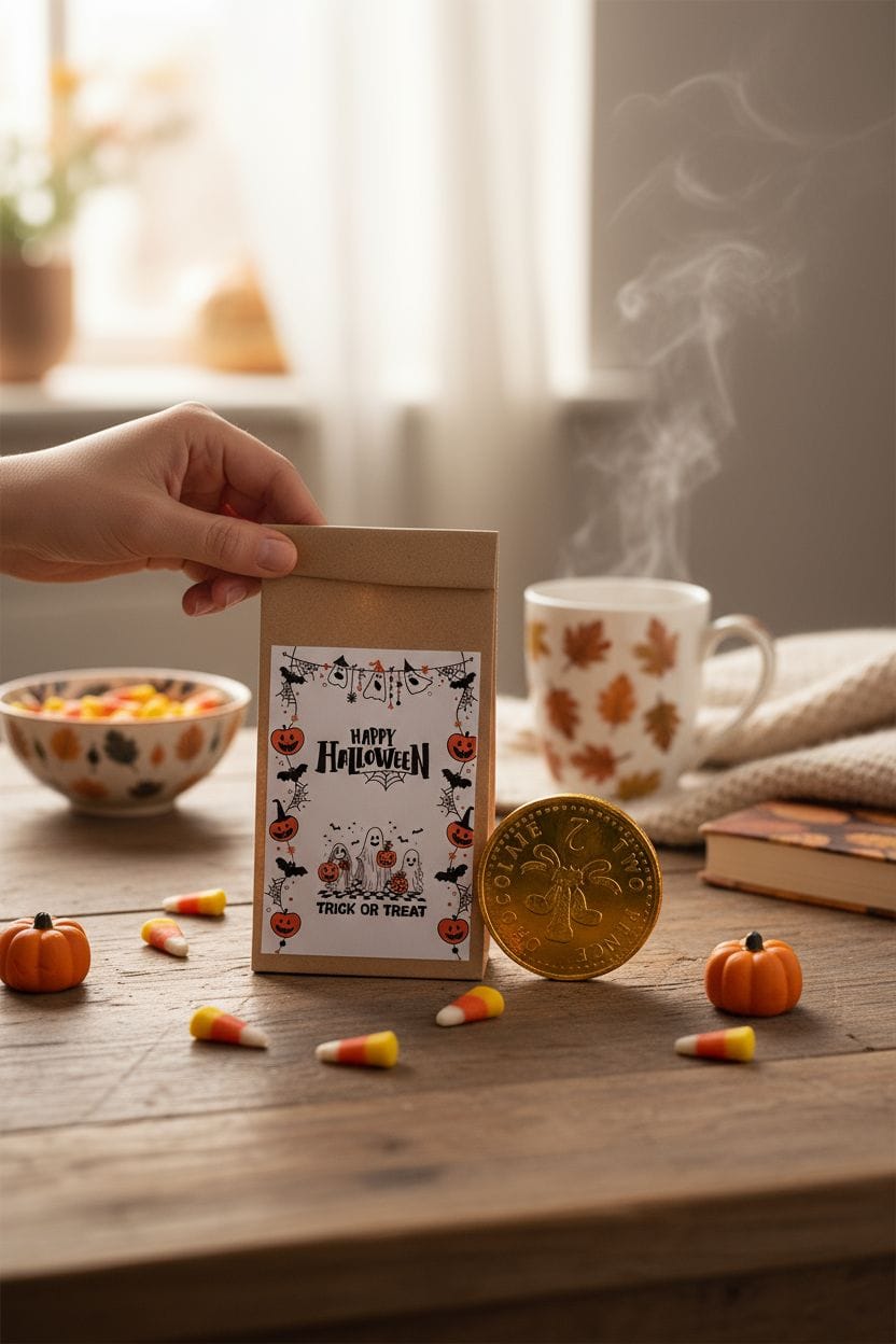 Personalized "Trick or Treat" Coin Chocolate Envelope