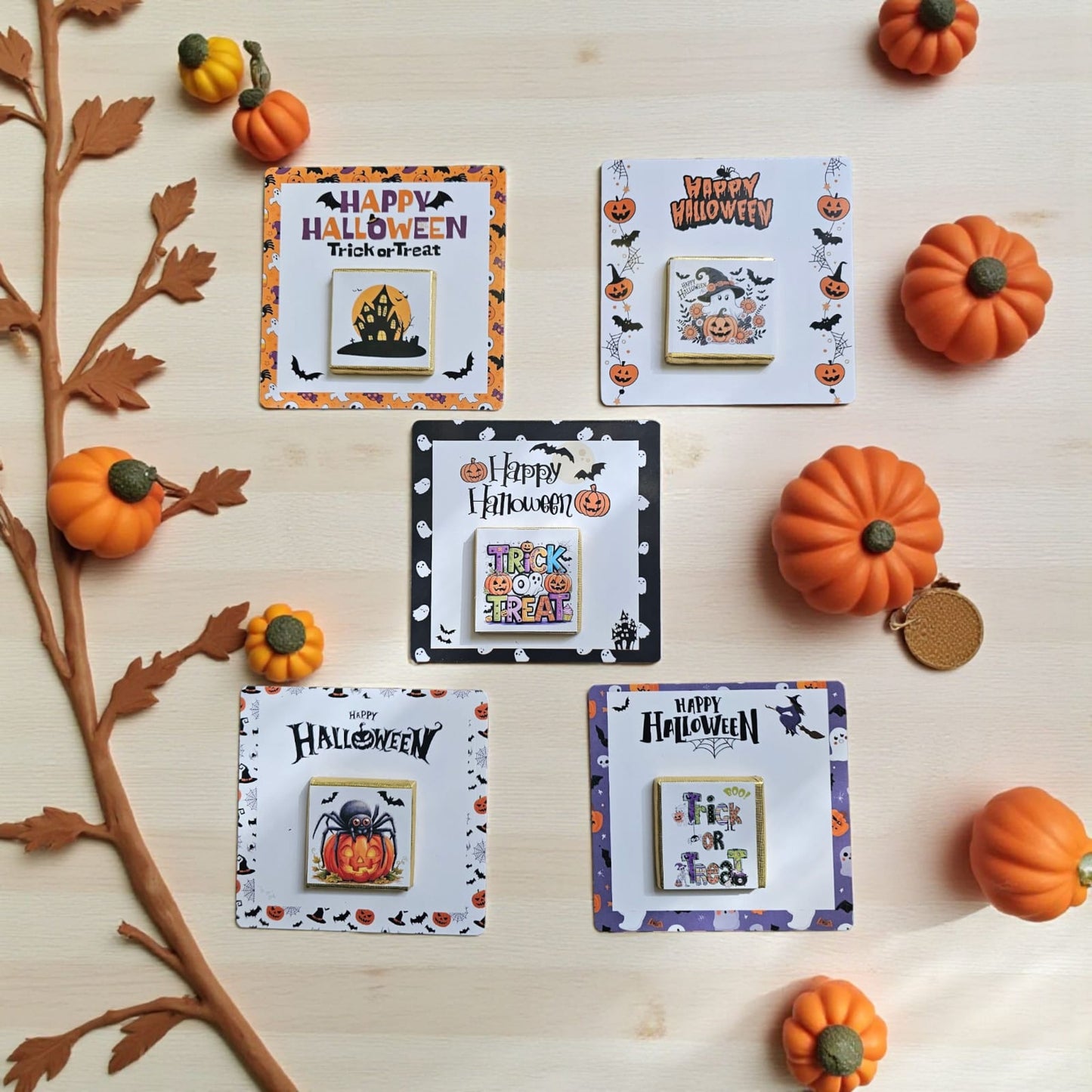 Personalized "Spooky Sweet" Halloween Card and Chocolate