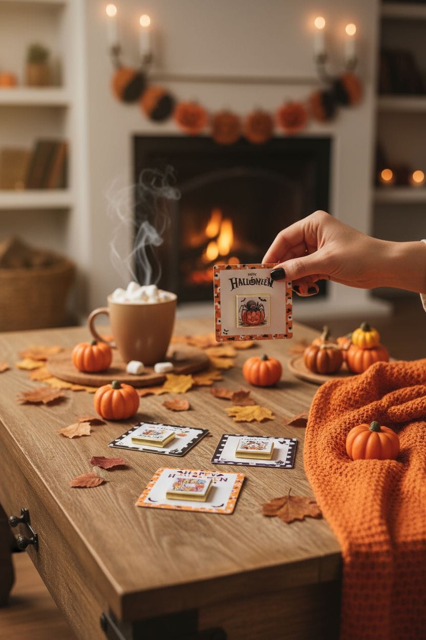 Personalized "Spooky Sweet" Halloween Card and Chocolate