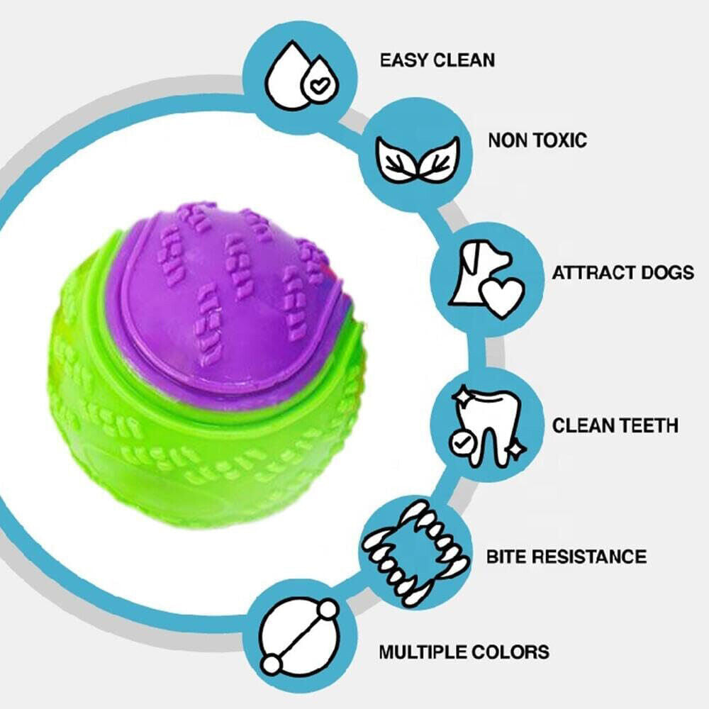 Scooby-Doo Durable Squeaky Set of 8 Dog Balls for Teeth Cleaning Interactive