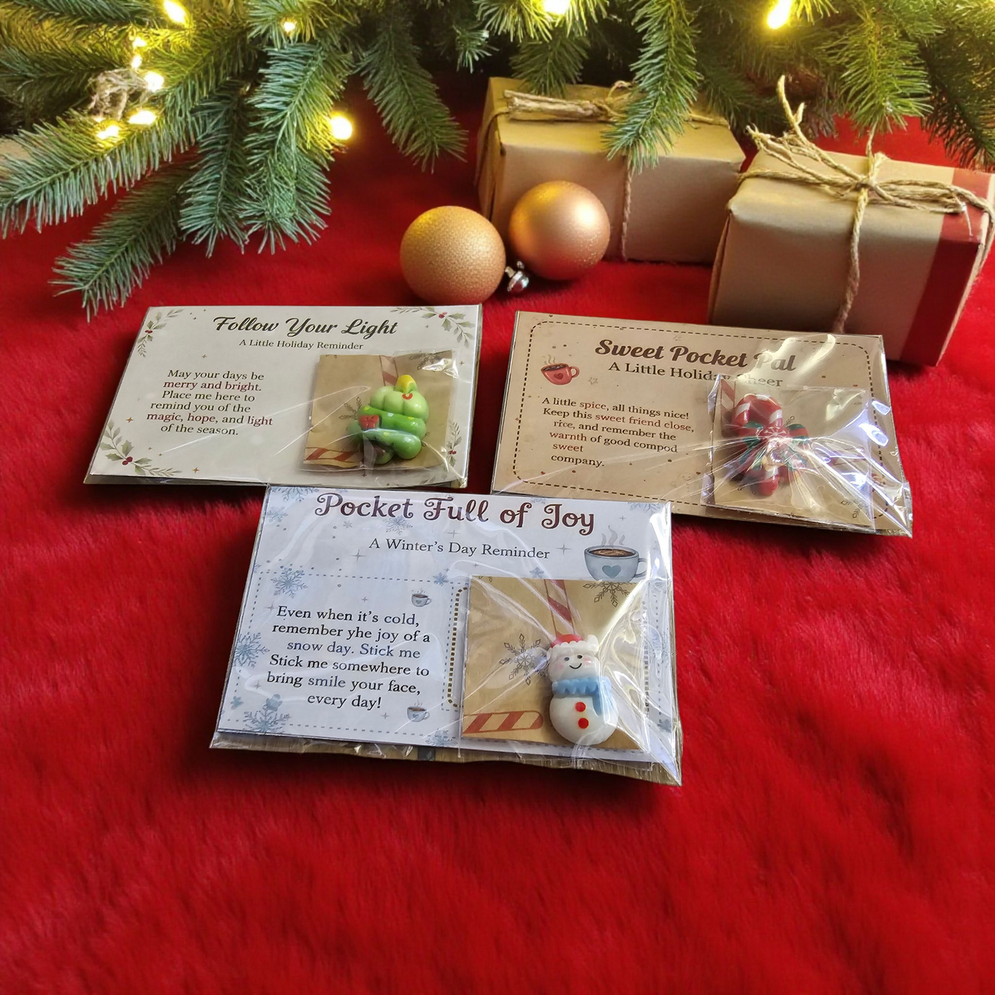 Christmas Pocket Magnet Card Set - Sweet Holiday Reminder Collection