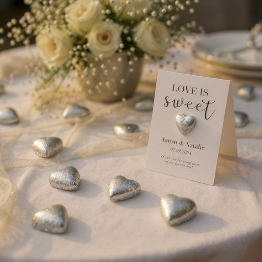 Elegant Wedding & Party Favors: Heart Chocolate Cards