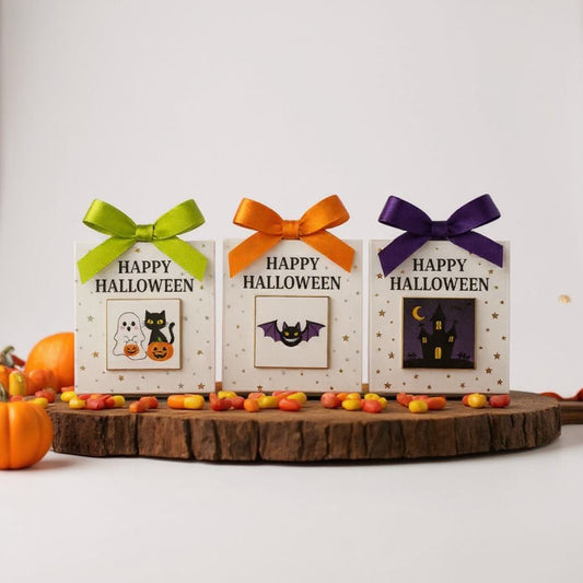 Personalized Halloween Themed Chocolate Cards