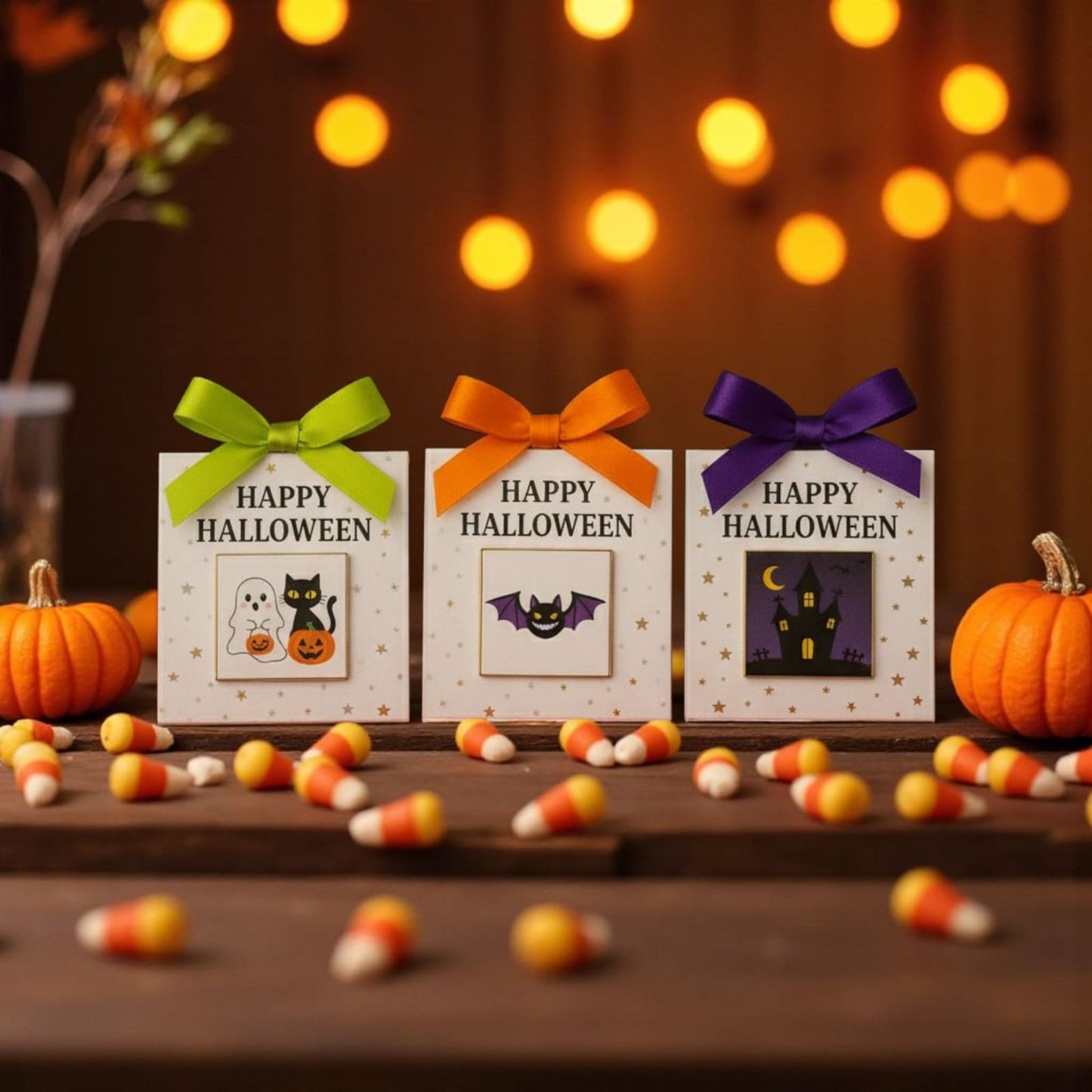 Personalized Halloween Themed Chocolate Cards