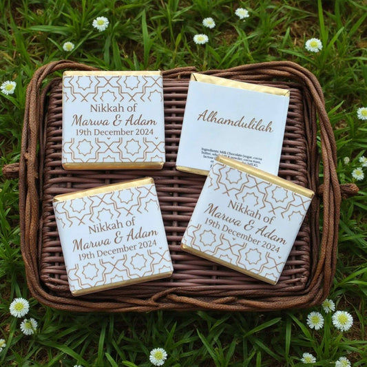 Personalized Nikah &amp; Wedding Chocolate Favor
