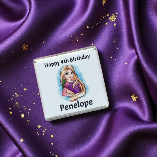 Personalized Rapunzel Themed Birthday Chocolate