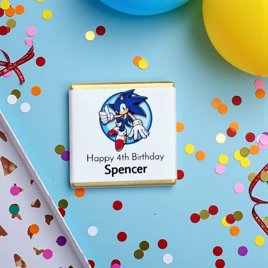 Personalized Sonic The Hedgehog Birthday Chocolate