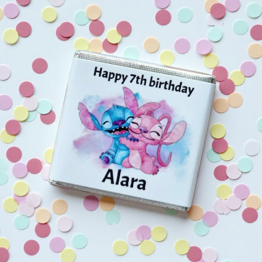 Personalized Lilo &amp; Stitch Themed Birthday Chocolate