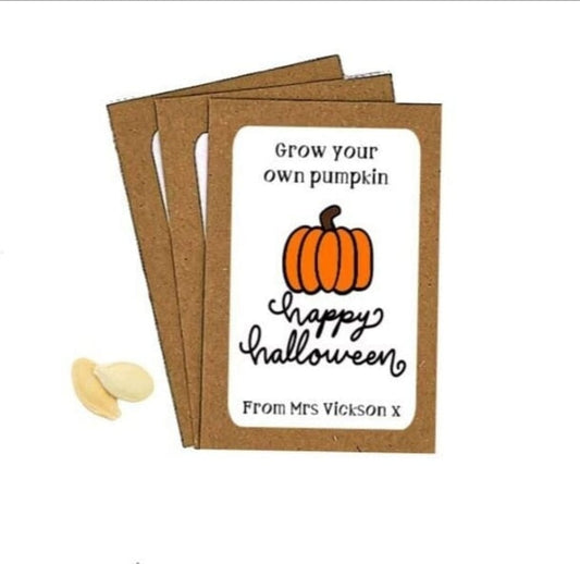 Personalized Halloween Pumpkin Seed Favours