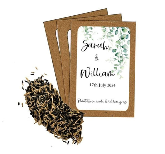 Personalized Botanical Wedding Favours