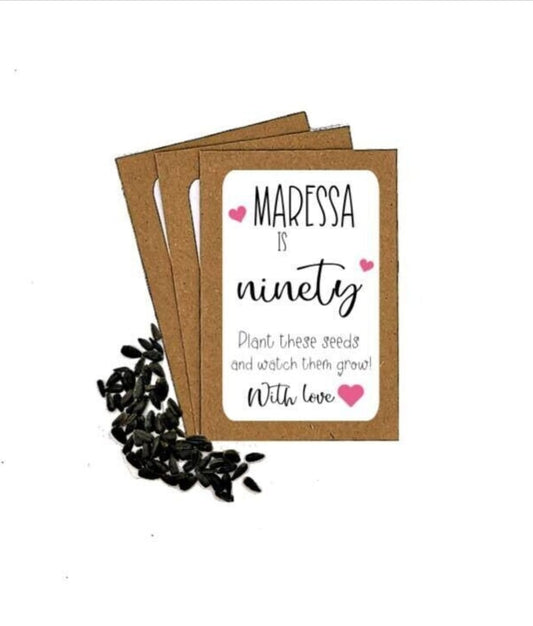 Personalized Birthday Seed Favours