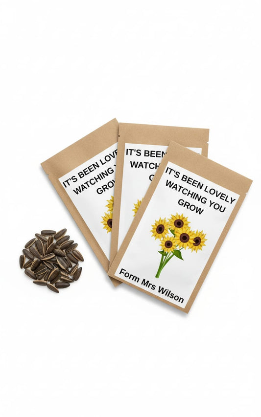 Personalized "Watching You Grow" Sunflower Seed Favours