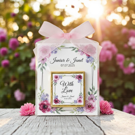 Personalized "Magic of Love" Floral Gift Box with Chocolate