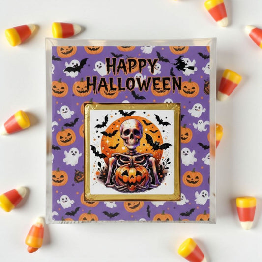 Personalized "Spooky Sweet" Halloween Card and Chocolate