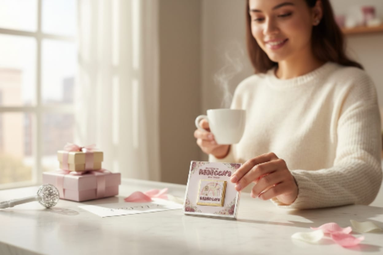 🌈Personalized Chocolate Card with Boho Rainbow &amp; Teddy Bear Theme