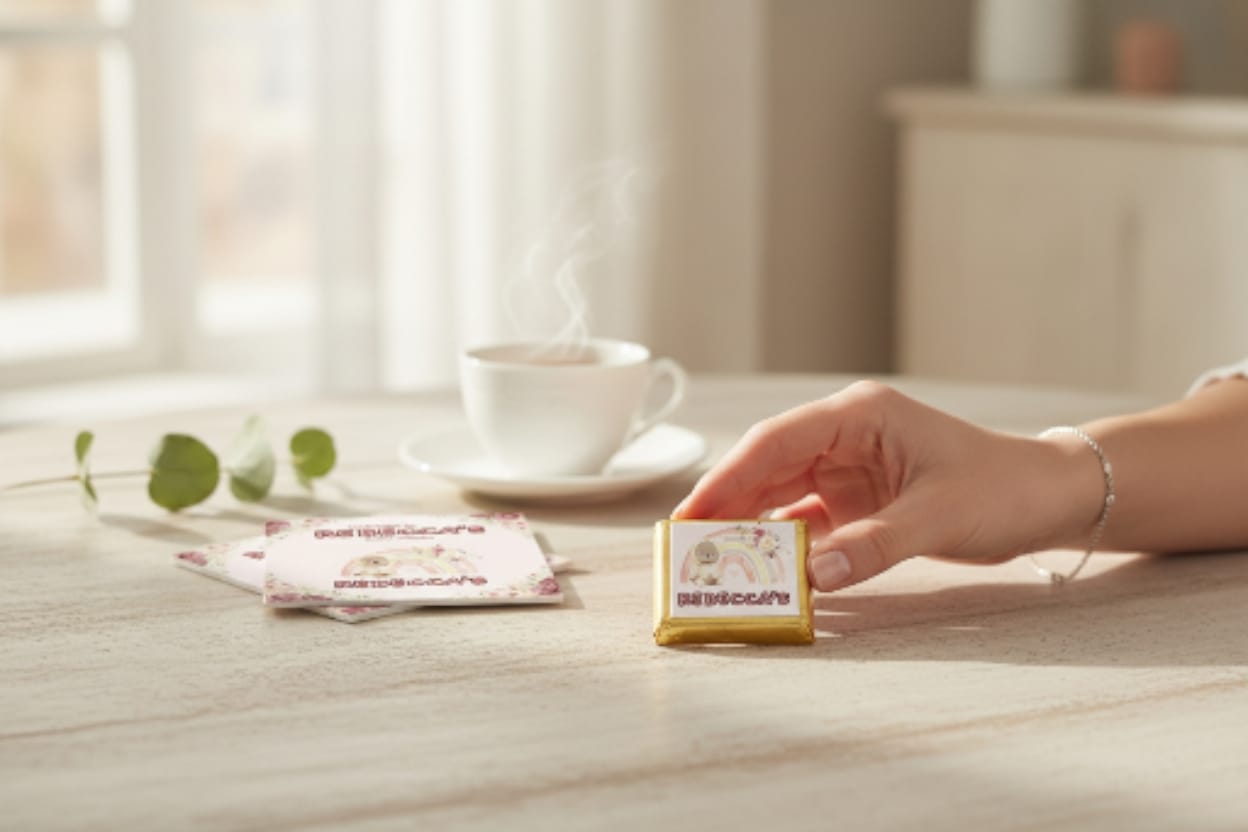 🌈Personalized Chocolate Card with Boho Rainbow &amp; Teddy Bear Theme