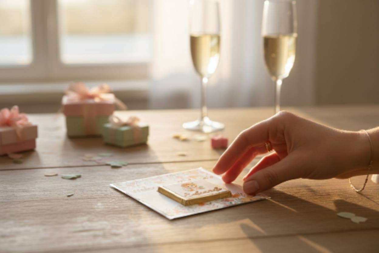 🐻 Personalized Chocolate Card with Charming Teddy Bear Theme