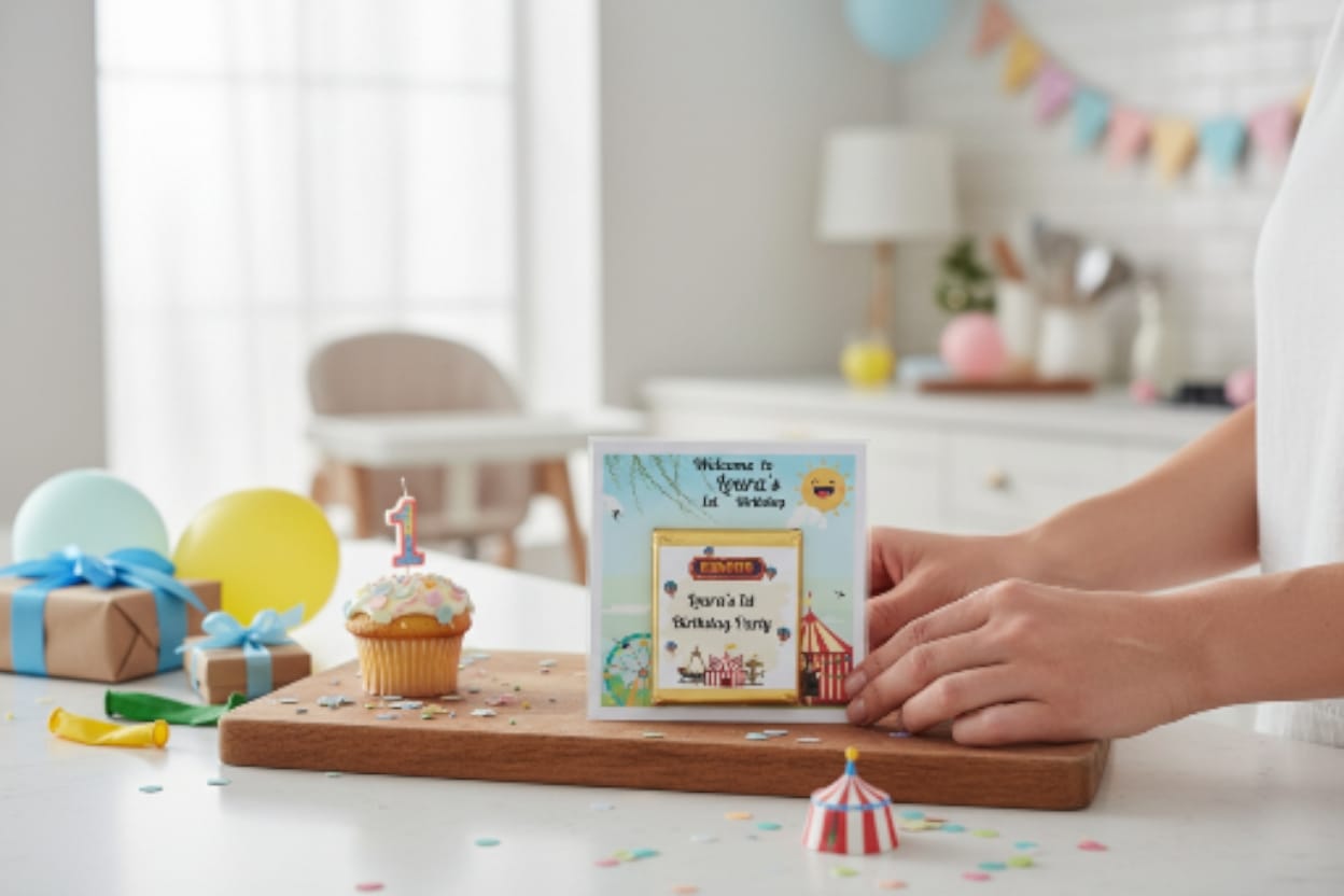 🎪 Personalized Chocolate Card with Lively Circus Theme