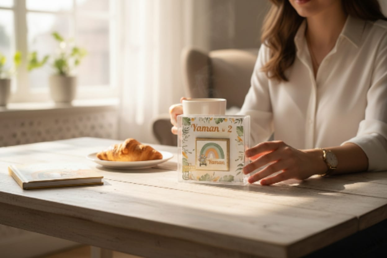 🌈 Product Description: Personalized Chocolate Card with Boho Safari Rainbow Theme